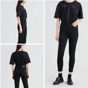 Levi’s Sexy Soft Black Denim‎ Skinny Fit Overalls Size 26 Size 2